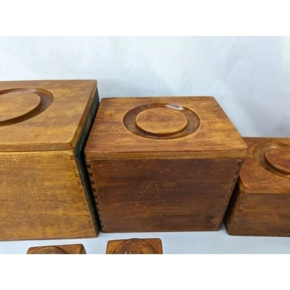 Woodpecker Products‎ Wooden Canister Salt Pepper Shaker Lot